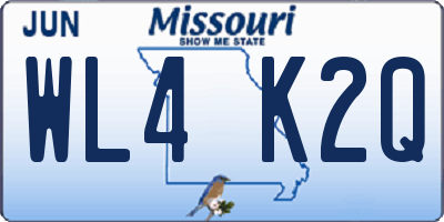 MO license plate WL4K2Q
