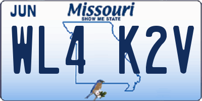 MO license plate WL4K2V