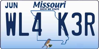MO license plate WL4K3R