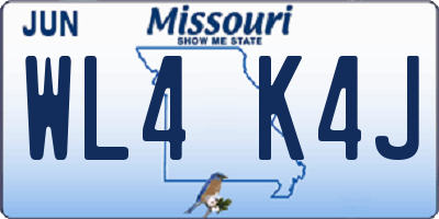 MO license plate WL4K4J