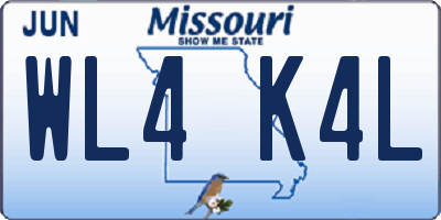 MO license plate WL4K4L