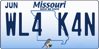 MO license plate WL4K4N