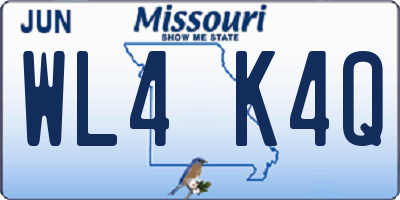 MO license plate WL4K4Q
