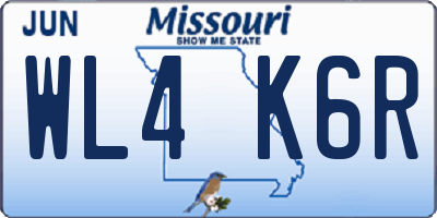 MO license plate WL4K6R