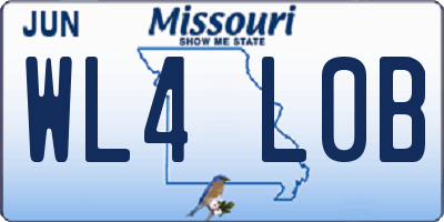 MO license plate WL4L0B