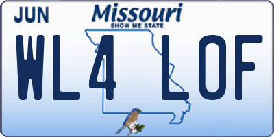 MO license plate WL4L0F