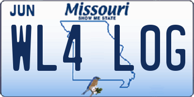 MO license plate WL4L0G