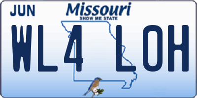 MO license plate WL4L0H