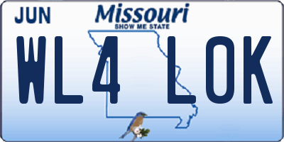 MO license plate WL4L0K