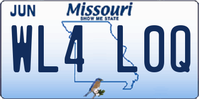 MO license plate WL4L0Q
