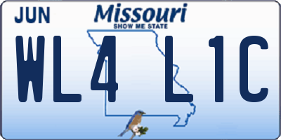MO license plate WL4L1C