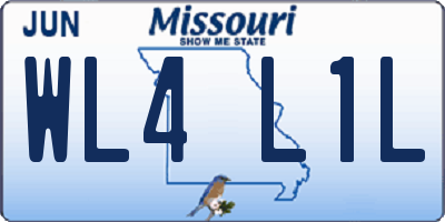MO license plate WL4L1L