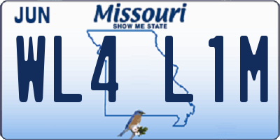 MO license plate WL4L1M