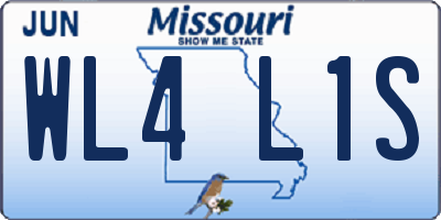 MO license plate WL4L1S