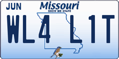 MO license plate WL4L1T