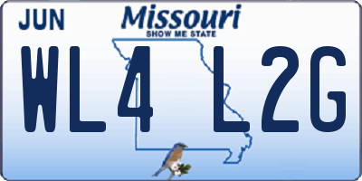 MO license plate WL4L2G