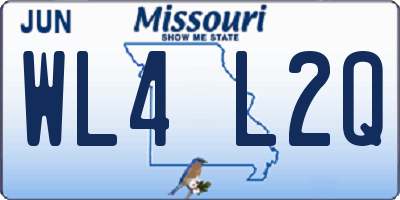 MO license plate WL4L2Q