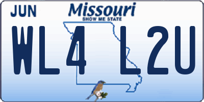 MO license plate WL4L2U