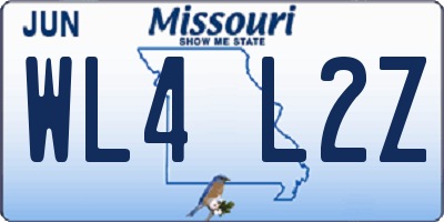 MO license plate WL4L2Z