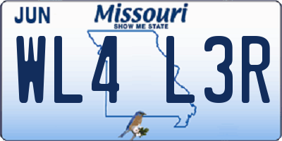 MO license plate WL4L3R