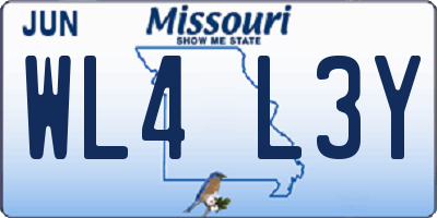 MO license plate WL4L3Y