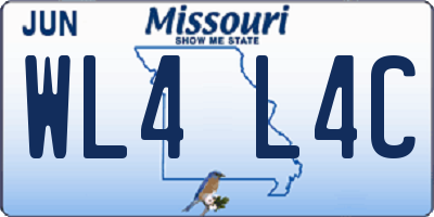 MO license plate WL4L4C