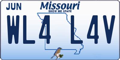 MO license plate WL4L4V