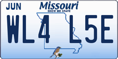 MO license plate WL4L5E