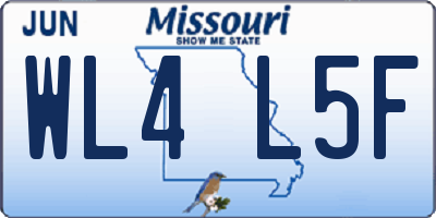 MO license plate WL4L5F