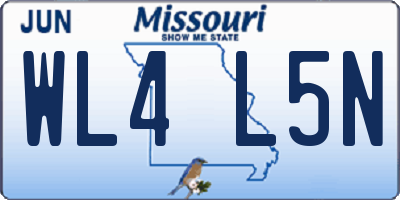 MO license plate WL4L5N
