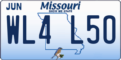 MO license plate WL4L5O