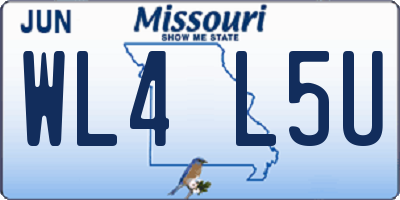 MO license plate WL4L5U