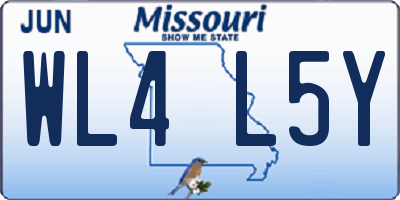 MO license plate WL4L5Y