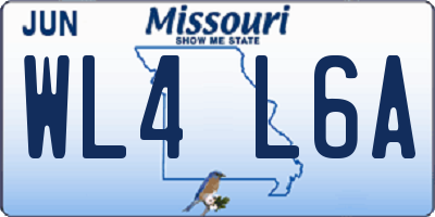 MO license plate WL4L6A