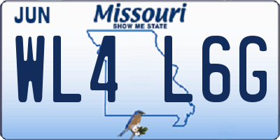 MO license plate WL4L6G