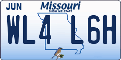 MO license plate WL4L6H