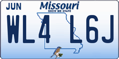 MO license plate WL4L6J