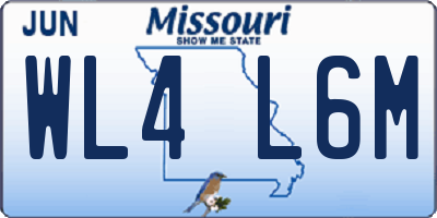 MO license plate WL4L6M