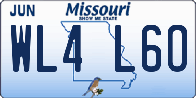 MO license plate WL4L6O