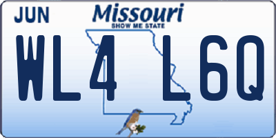 MO license plate WL4L6Q