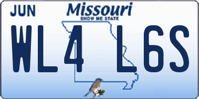 MO license plate WL4L6S