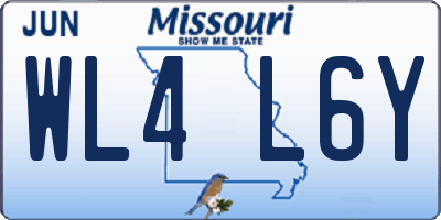 MO license plate WL4L6Y