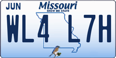 MO license plate WL4L7H