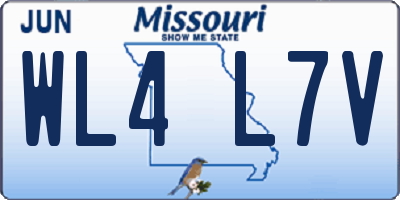 MO license plate WL4L7V
