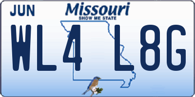 MO license plate WL4L8G
