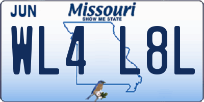 MO license plate WL4L8L