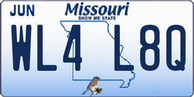 MO license plate WL4L8Q