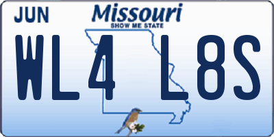 MO license plate WL4L8S