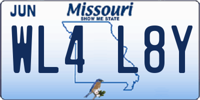 MO license plate WL4L8Y