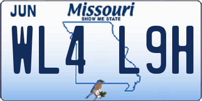 MO license plate WL4L9H